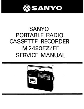 AM FM Portable Radio Cassette Recorder M-2420FZ; Sanyo Electric Co. (ID = 2971722) Radio