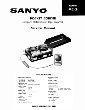 Pocket-Corder MC-2; Sanyo Electric Co. (ID = 3027259) R-Player