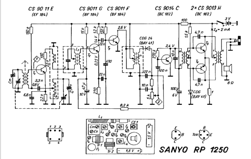 RP-1250; Sanyo Electric Co. (ID = 688140) Radio