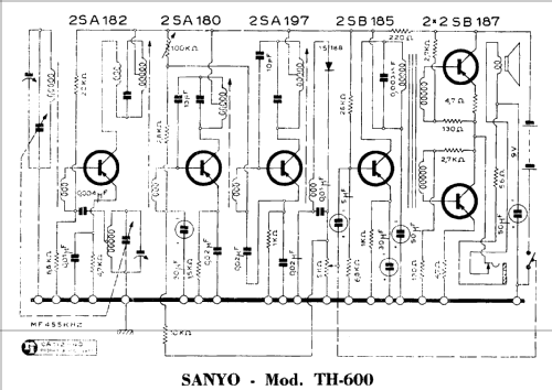 6 Transistor Personal TH-600; Sanyo Electric Co. (ID = 984223) Radio