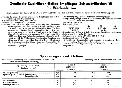 Baden 36W; Schaub und Schaub- (ID = 49256) Radio