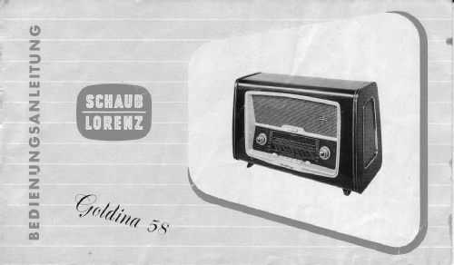 Goldina 58 3004; Schaub und Schaub- (ID = 196675) Radio
