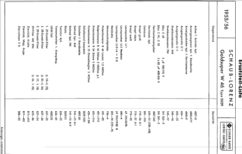 Goldsuper W46 5029; Schaub und Schaub- (ID = 405278) Radio