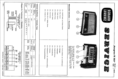 Kongress TE 203 18015; Schaub und Schaub- (ID = 1967593) Radio