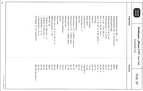 Goldsuper-Phono T57 7441; Schaub und Schaub- (ID = 36445) Radio
