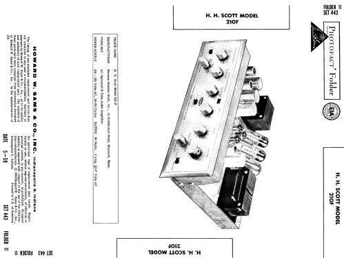 Dynaural Laboratory Amplifier 210F; Scott; H.H.; Maynard (ID = 697414) Ampl/Mixer