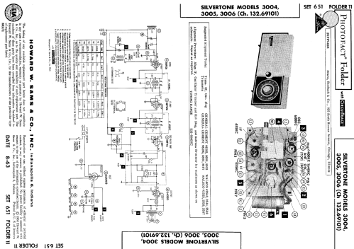 Silvertone 3006 Ch= 132.69101 Order=57H 3006; Sears, Roebuck & Co. (ID = 534810) Radio