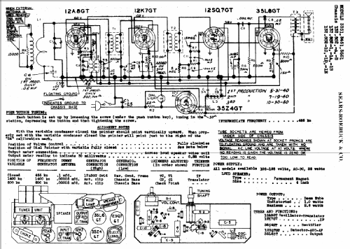 Silvertone Order= 57H 3351 Ch= 132.802 ; Sears, Roebuck & Co. (ID = 653283) Radio