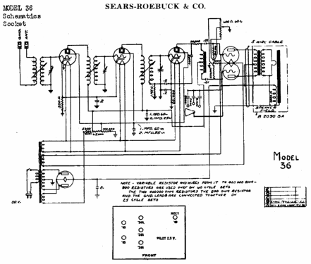 Silvertone 36 ; Sears, Roebuck & Co. (ID = 631287) Radio