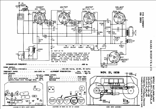 Silvertone Order= 57D 6407 Ch= 101.567-2; Sears, Roebuck & Co. (ID = 660983) Radio