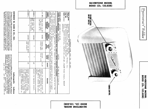 Silvertone 8000 Ch= 132.838; Sears, Roebuck & Co. (ID = 458732) Radio