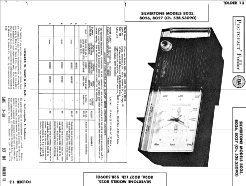 Silvertone 8027 Ch= 528.53090 Order=57D 8027; Sears, Roebuck & Co. (ID = 539131) Radio