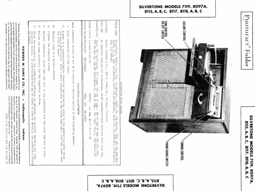 Silvertone Order= 57DM 8118 Ch= 101.825-3F; Sears, Roebuck & Co. (ID = 458580) Radio