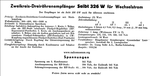 326W ; Seibt, Dr. Georg (ID = 39455) Radio