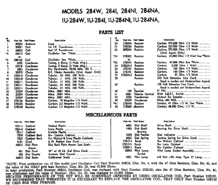 1U284NA ; Sentinel Radio Corp. (ID = 293910) Radio