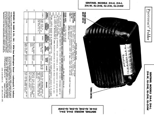 IU-314W ; Sentinel Radio Corp. (ID = 968281) Radio
