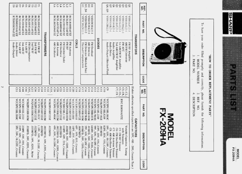 FX-209HA; Sharp; Osaka (ID = 415674) Radio