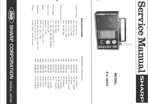 Multi Band Deluxe FV 1800; Sharp; Osaka (ID = 151950) Radio