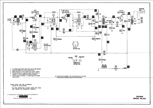 All Transistor TR-333; Crown Radio Corp.; (ID = 599721) Radio