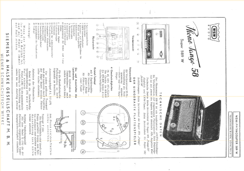 Phono Tango 58 Phono-Super 589W; Siemens-Austria WSW; (ID = 567458) Radio