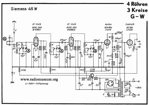 45W; Siemens & Halske, - (ID = 43879) Radio