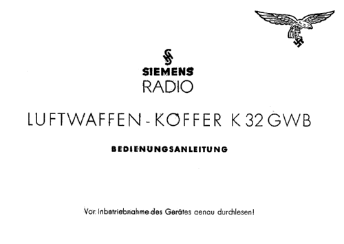 Luftwaffen-Koffer K32GWB; Siemens & Halske, - (ID = 456135) Radio