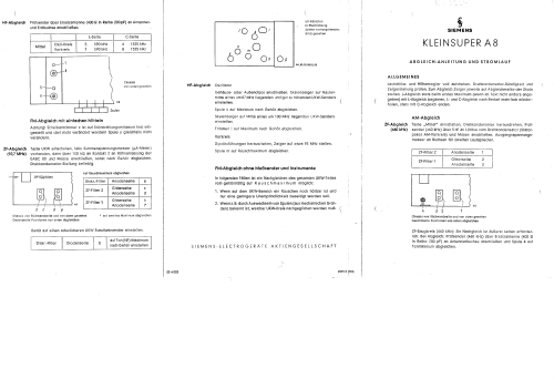 Kleinsuper A8; Siemens & Halske, - (ID = 2313465) Radio