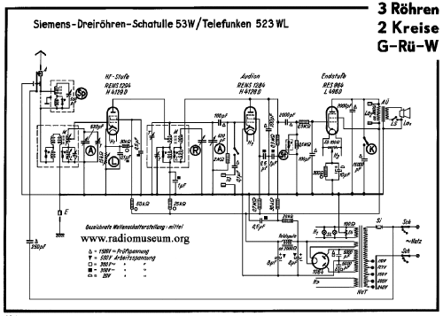Dreiröhren-Schatulle 53WL; Siemens & Halske, - (ID = 43232) Radio