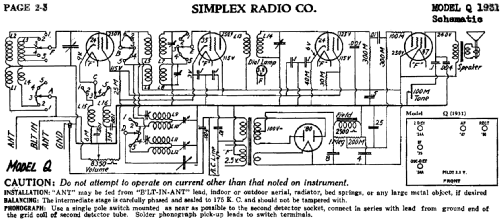 Q 1931 ; Simplex Radio Co.; (ID = 584313) Radio