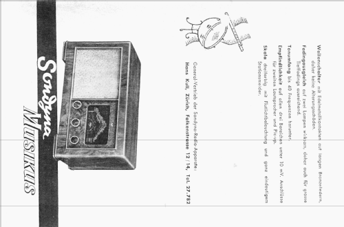 Musikus Lux EK58-9; Sondyna AG; Zürich- (ID = 2451362) Radio