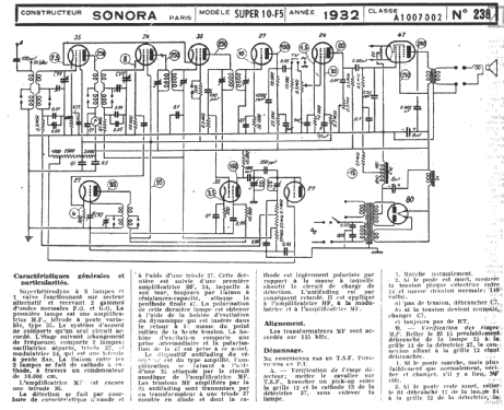 Super 10 F5; Sonora-Radio; Paris, (ID = 217035) Radio