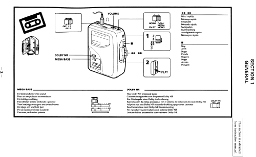 FM/AM Walkman WM-FX105; Sony Corporation; (ID = 1849533) Radio