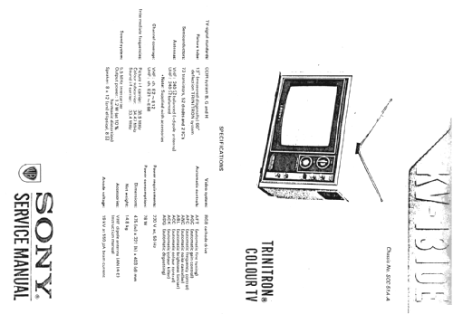 KV-1310E Ch= SCC-51A-A; Sony Corporation; (ID = 278296) Television