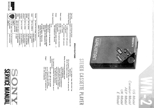 Walkman Stereo Cassette Player WM-2; Sony Corporation; (ID = 470124) Enrég.-R
