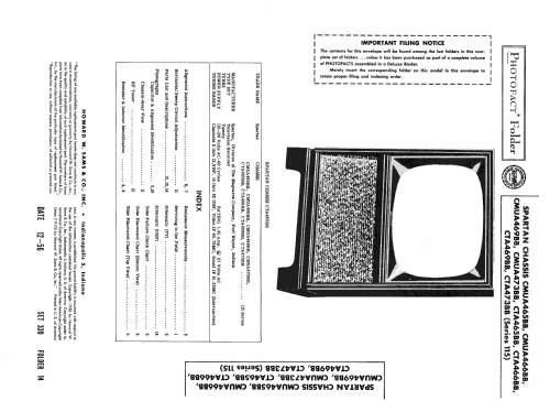 Ch= CMUA465BB 115 Series; Spartan, Div. of (ID = 2020653) Television