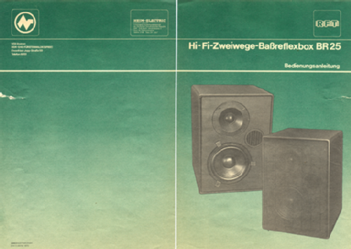 Hi-Fi Zweiwege-Baßreflexbox BR25; Statron, VEB Ostd.; (ID = 966941) Parleur