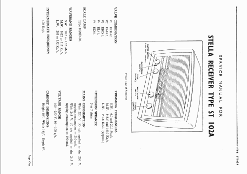 ST102A; Stella Radio & (ID = 169514) Radio