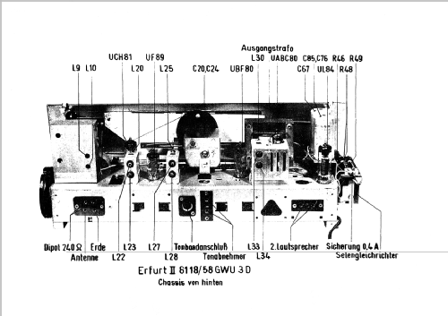 Sonra Erfurt 2 8118/58 GWU-3D; Stern-Radio (ID = 2341993) Radio