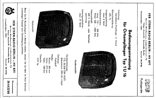 1U16; Stern-Radio Berlin, (ID = 804880) Radio