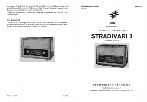 Stradivari 3 1142.008-00006 Sp; Stern-Radio Rochlitz (ID = 1710491) Radio