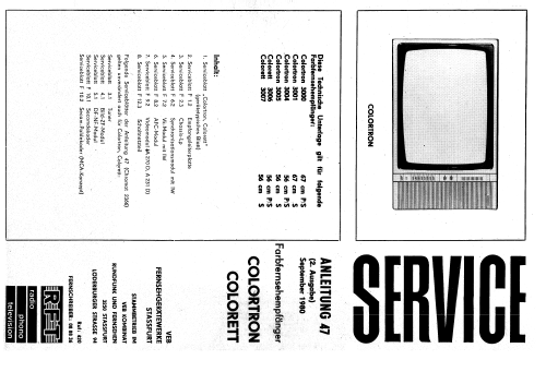 Colortron 3005; Stern-Radio Staßfurt (ID = 1251978) Television