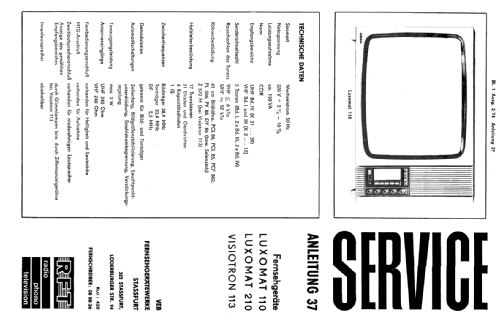 Luxomat 110; Stern-Radio Staßfurt (ID = 1249623) Television