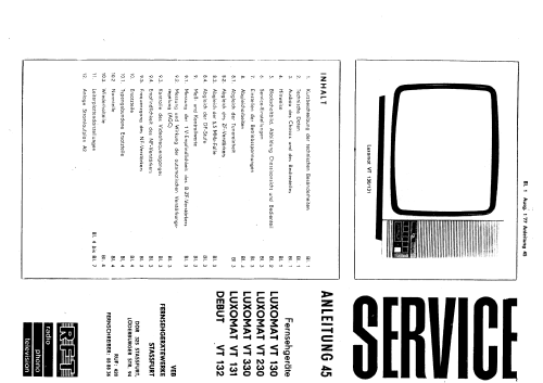 Luxomat VT 130; Stern-Radio Staßfurt (ID = 1248680) Television