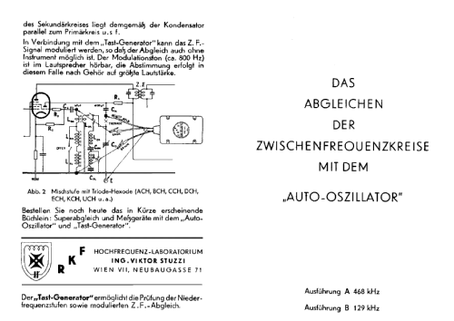 Auto-Oszillator A; Stuzzi Ges. mbH; (ID = 73596) Equipment