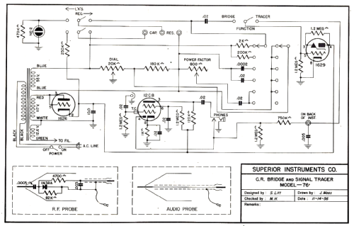 C.R. Bridge and Signal Tracer 76; Superior Instruments (ID = 1981208) Equipment