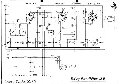 Bandfilter- Drei G; Tefag; Telephon (ID = 825738) Radio