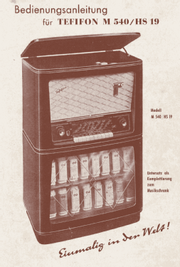 Tefifon M540/HS-19 Ch= T5521; Tefi-Apparatebau; (ID = 2731771) Radio