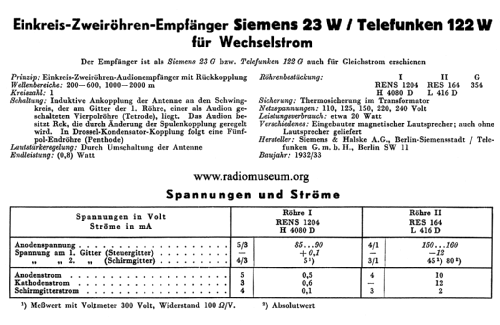 122W ; Telefunken (ID = 43950) Radio