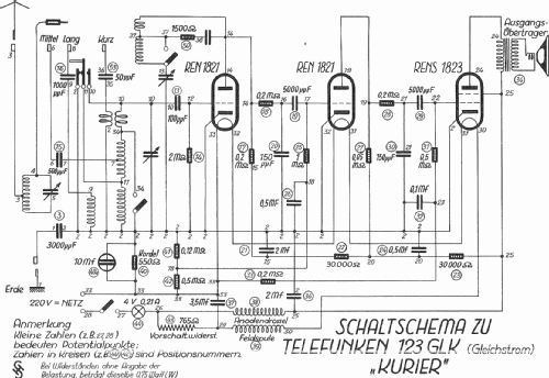 Kurier 123GL/o ; Telefunken; Wien (ID = 1449704) Radio