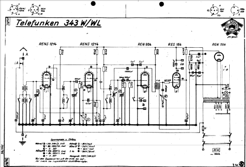 343W ; Telefunken (ID = 677644) Radio